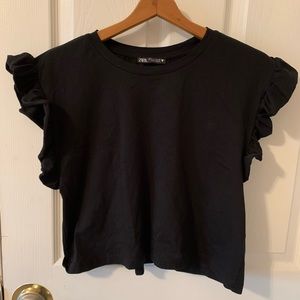 black zara shirt